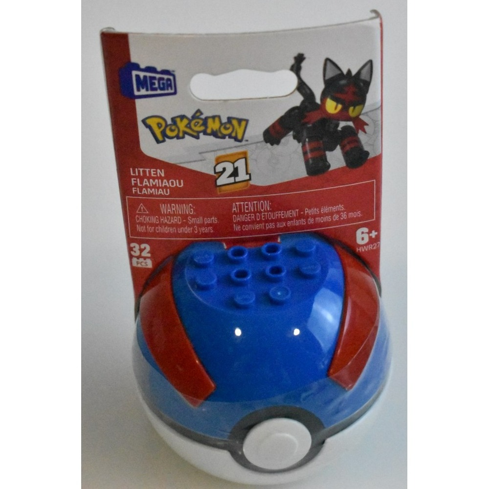 MEGA Construx Pokemon LITTEN Series 21 Pokeball 32 Pieces NEW